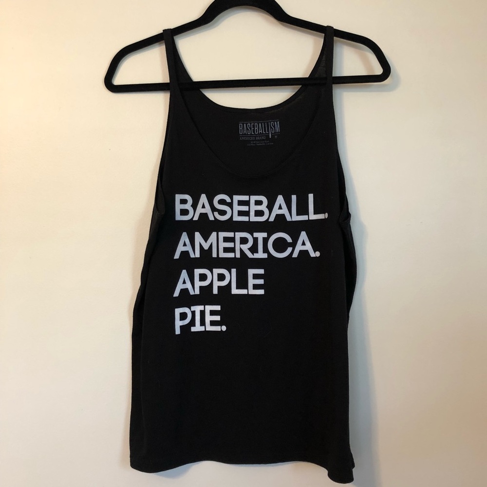 Baseballism Baseball Black Graphic Tank Size Med